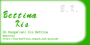 bettina kis business card